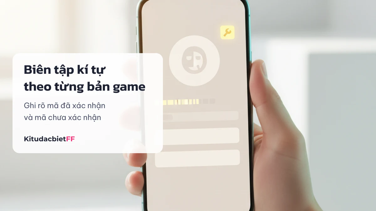Biên tập kí tự Free Fire theo từng bản cập nhật tại KitudacbietFF