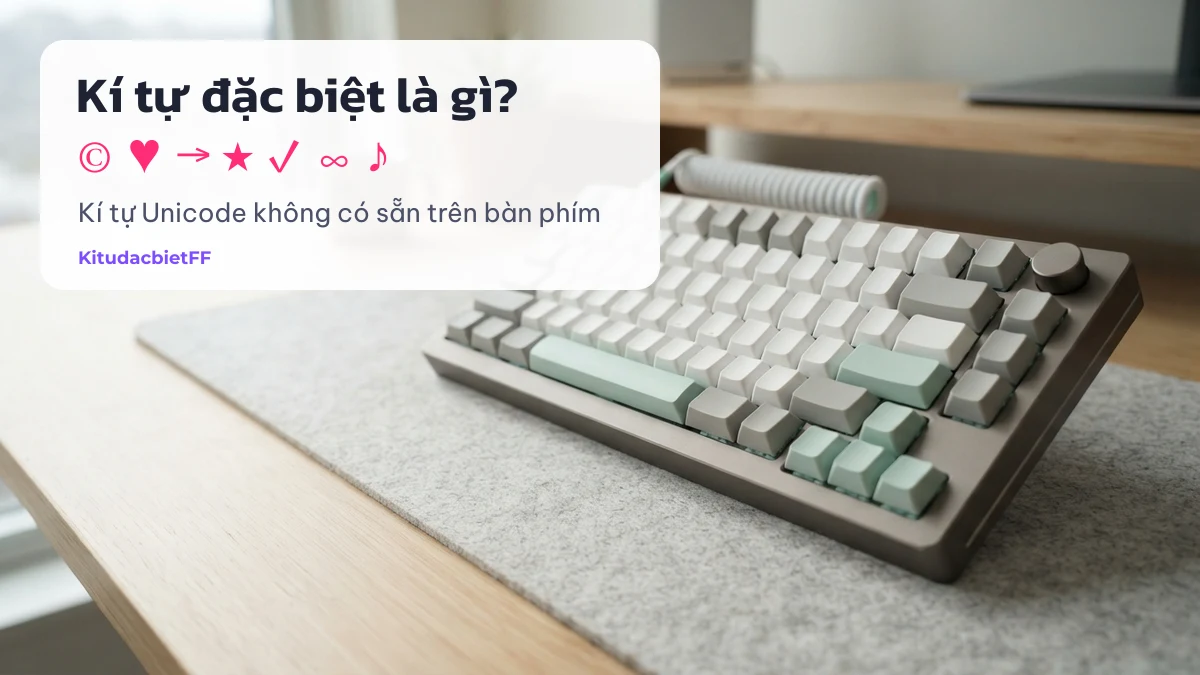 Kí tự đặc biệt là gì Kí tự đặc biệt là kí tự Unicode không có sẵn trên bàn phím