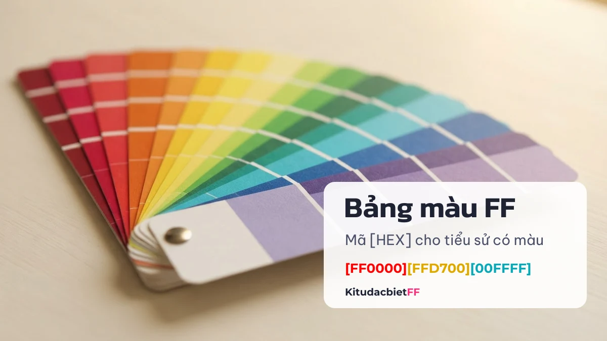 Bảng màu FF mã HEX cho tiểu sử có màu