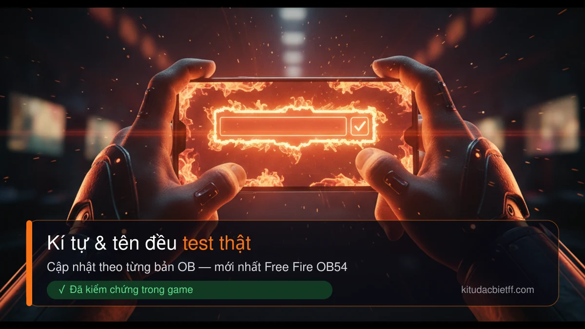 Kiểm chứng kí tự đặc biệt và tên trong game Free Fire OB54