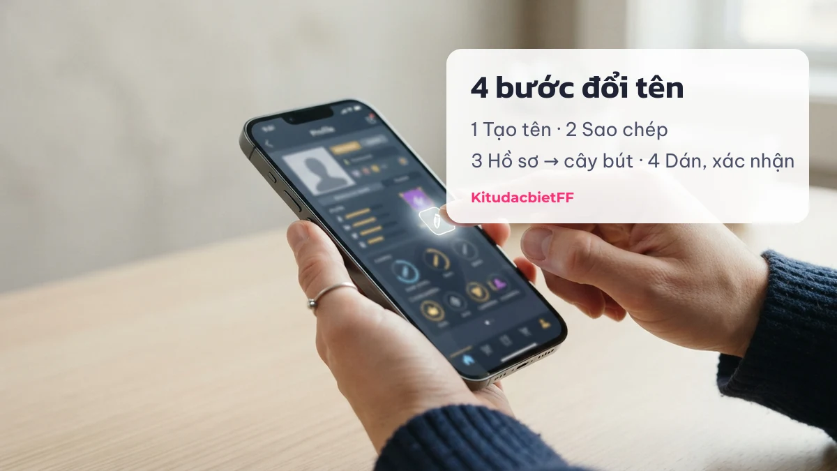 Các bước đổi tên Free Fire trên điện thoại