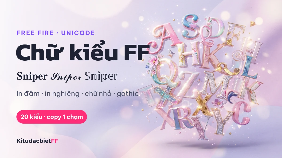 Chữ kiểu FF in đậm, in nghiêng, chữ nhỏ và gothic