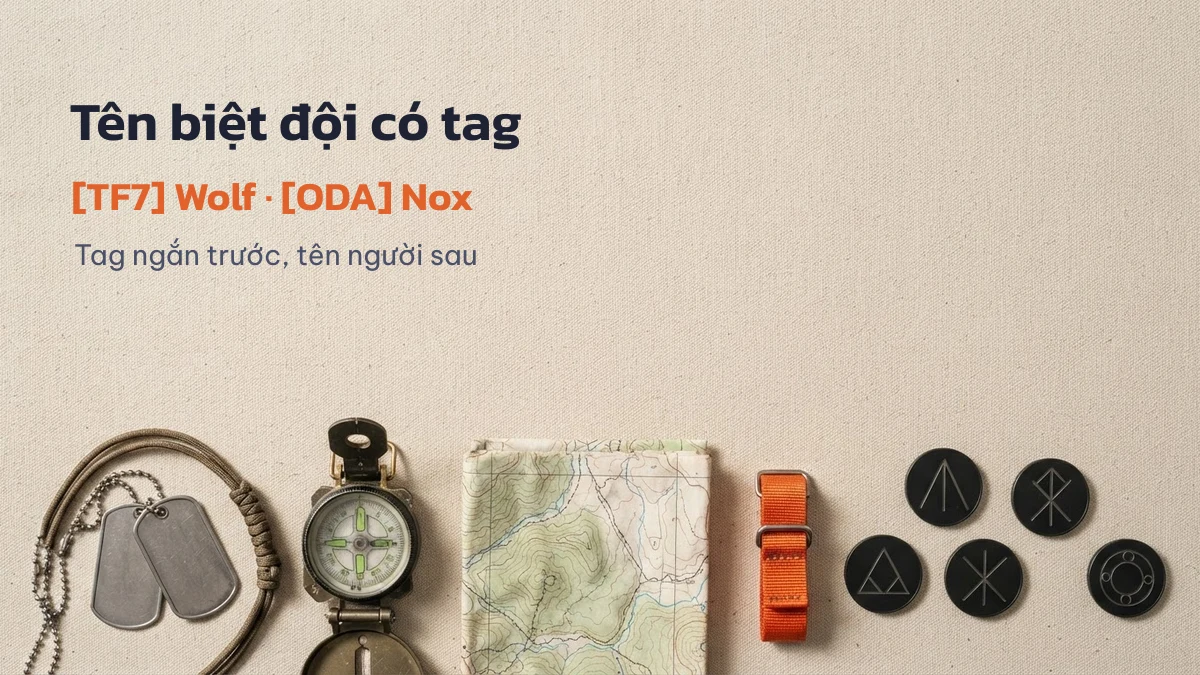 Tên biệt đội Delta Force có tag viết tắt