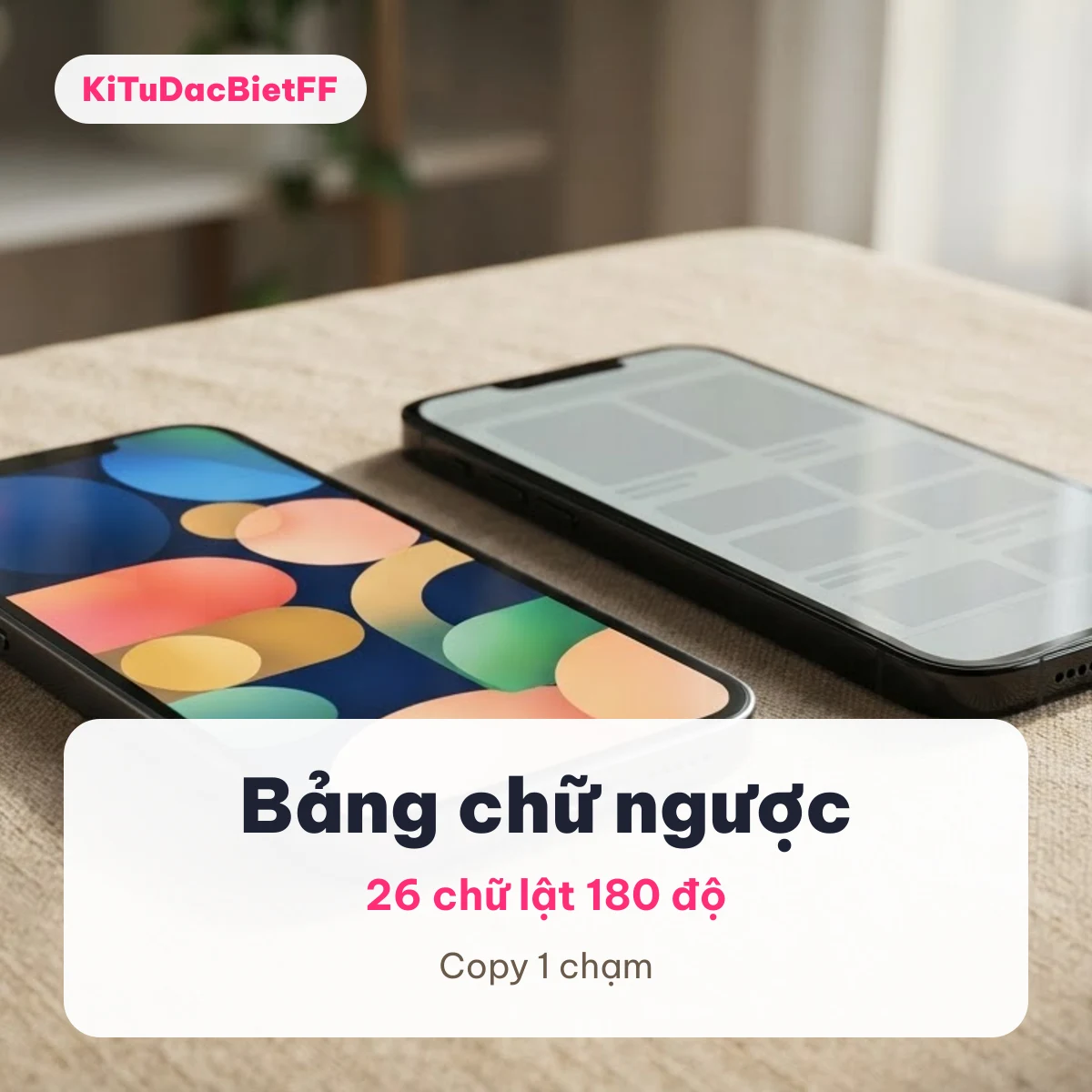Bảng 26 chữ cái lật ngược