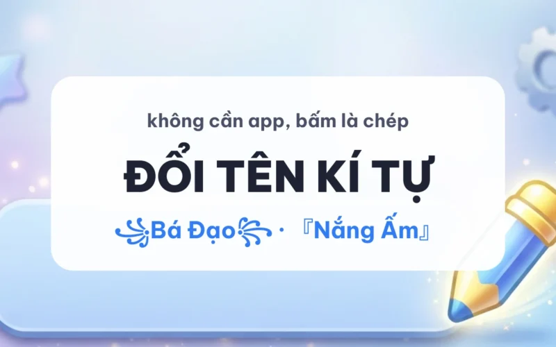 Đổi tên kí tự đặc biệt – Tên Game Có Kí Tự | KiTuDacBietFF