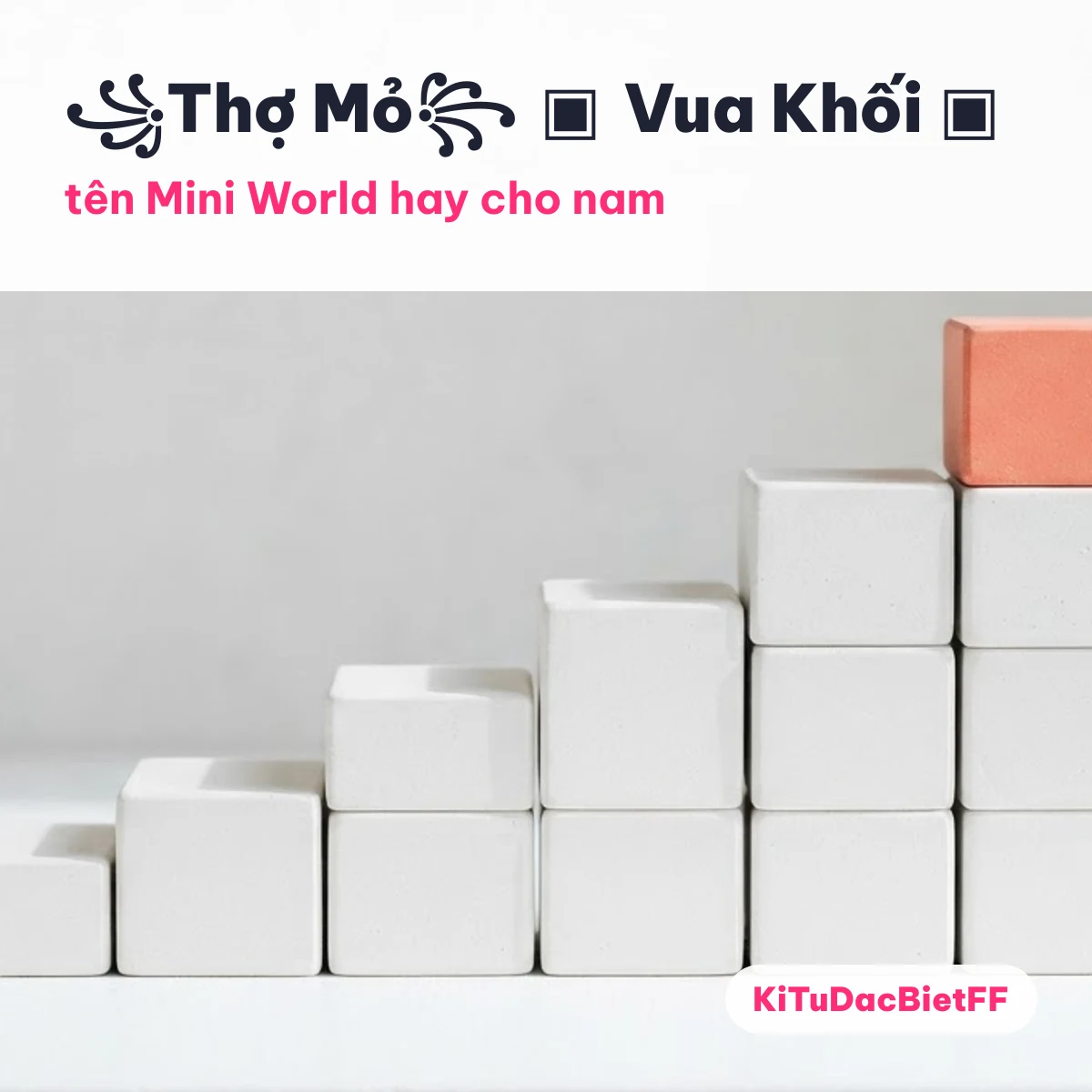 Tên Mini World hay cho nam ghép kí tự khối